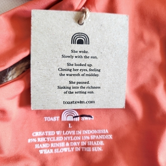 New Toast Swim Signature Knot Bikini Top In Rust NWT Size Large - Picture 17 of 17